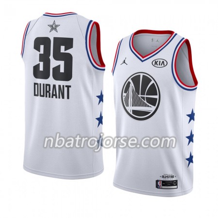 Män Golden State Warriors Tröja Kevin Durant 35 2019 All-Star Jordan Brand Vit Swingman